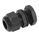 Black Packing Gland 20mm Black + Lock Nut