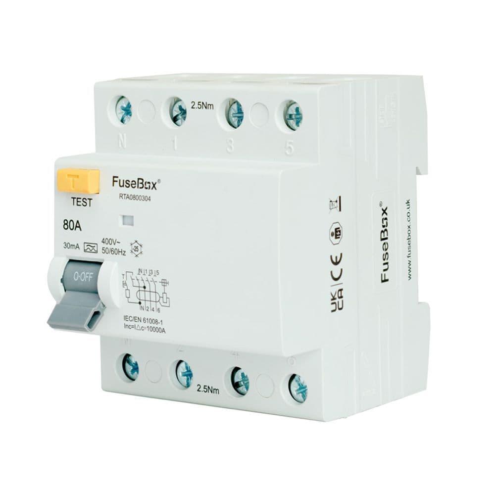 FuseBox RTA0800304 4P TYPE A RCD 80A 30mA