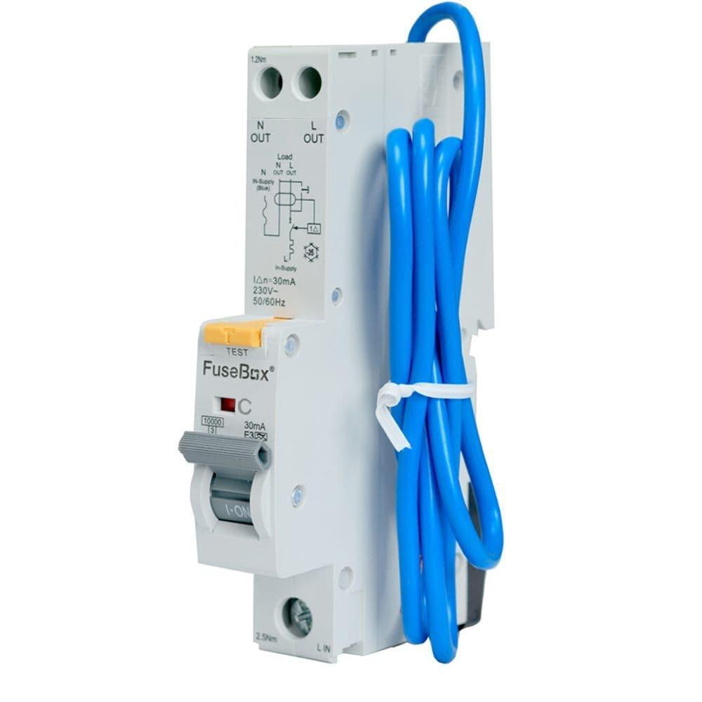 FuseBox RTA102030C 20A 10kA 30mA C Curve Type A RCBO