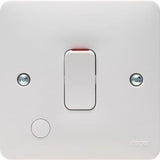 Hager Sollysta WMDP84FO 20A Double Pole Switch with Flex Outlet