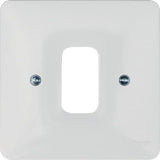 Hager Sollysta WMGP1 1 Gang White Moulded Grid Plate