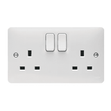 Hager Sollysta WMSS82 Switched Double Socket