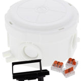 Wiska Round Combi Box White with Wago 221 Connectors
